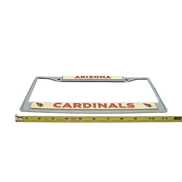 Arizona Cardinals License Plate Football-NFL Team Frame Cover Rico Metal Logo - Picture 3 of 6